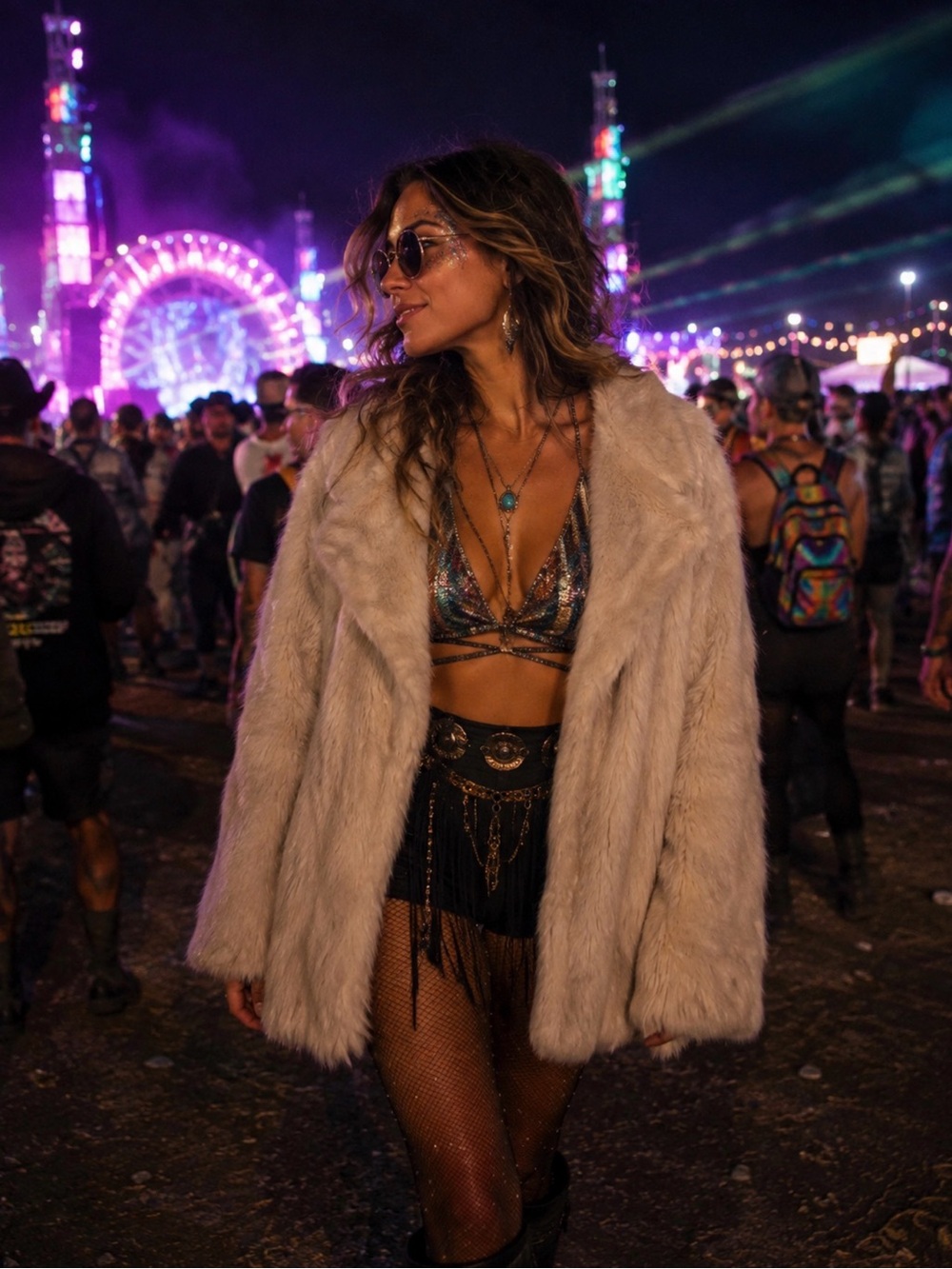 Xhilaration Cream Faux Fur Teddy Jacket